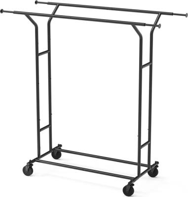 China Durable heavy duty unique double H-shaped structure designed for retractable garment racks for sale