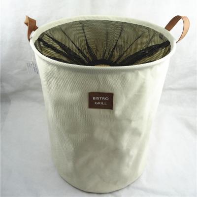 China Quality Transitional Size Fabric Collapsible Clothes Storage Basket Laundry Hamper With Handle for sale