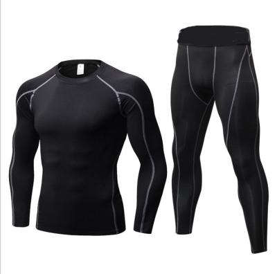 China Breathable Hot Selling Spandex Men Fitness Yoga Set Sports Compression Suits Tanks Top Long Pants for sale