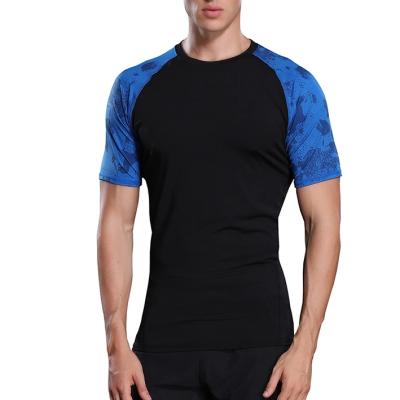 China Breathable High Quality Short Sleeve Compression T Shirts Plus Size Sports T Shirts For Men for sale