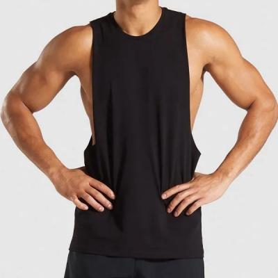 China Breathable Custom Empty Sports Invest Sleeve Opening Gym Fitness Quick Dry Tank Top For Men for sale