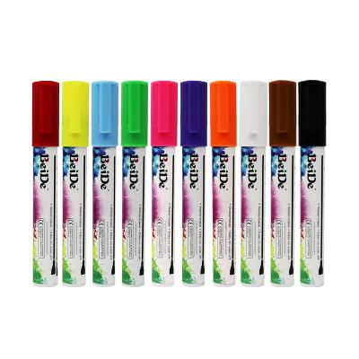 China Fluorescent Chalk Marker 6mm Reversible Bullet And Chisel Tip DIY Window Medium Marker FL-001 for sale