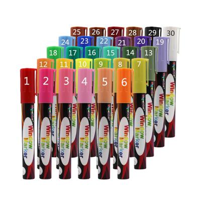 China 6mm Reversible Bullet and Chisel Chart Markers Set Window Neon Marker L138*D18mm for sale