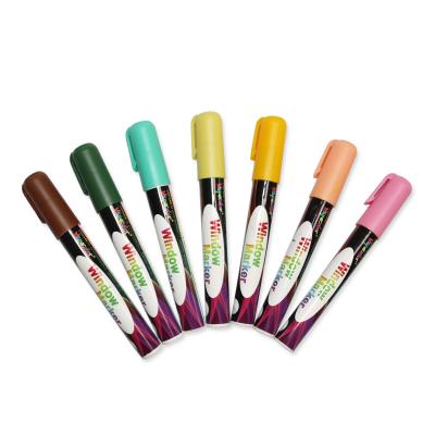 China 6mm Non-Toxic and Alcohol Free Touch Point Window Marker Chalk Water Based Quick Dry Erasable Pen for sale