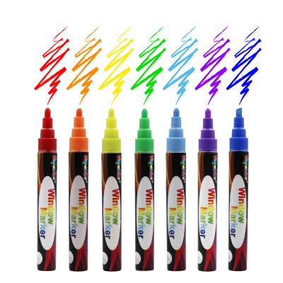 China Gift Amazon Chalkboard Point Tip 6mm Reversible Dustless Chalk Marker Pen 12pack for sale