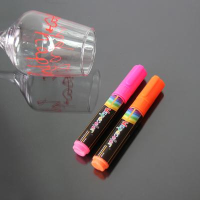 China 8mm Square Erasable Liquid Neon Tip LED Writing Board Chalk Marker Sets L124*D18MM for sale