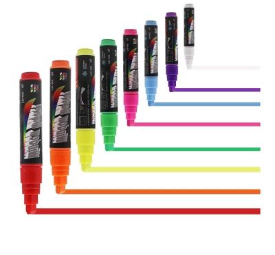 China Promotional Markers & Highlighters Fabricate Wide Tip 8mm Dustless White Colored Chalk Pens Liquid Chalk Markers for sale