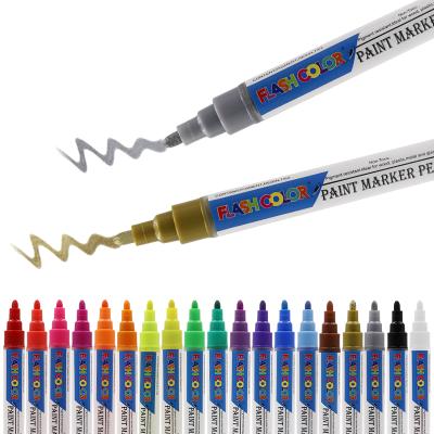 China No Erasing Liquid Chalk Markers High Quality Gold And Silver Industrial Quick Dry Permanent Marker Pen for sale