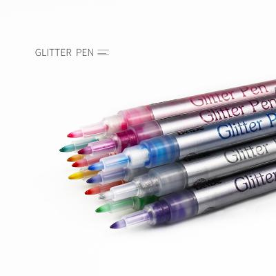 China Fast Delivery 1mm Chalk Paint Color Amazon Glitter Liquid Marker Pen for sale