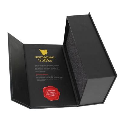 China Recycled Materials Custom Folding Metallic Aluminum Cardboard Paper Watch Packaging Gift Box With Foam Sponge Inserts for sale