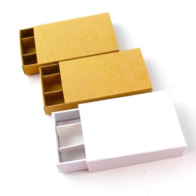 China Recycled Small Natural Brown Kraft Paper Materials Cardboard Packaging Boxes For Cigarettes for sale