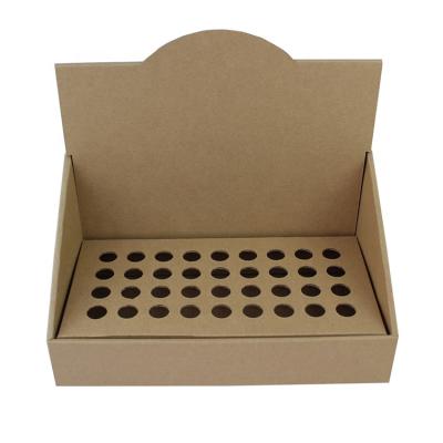 China Popular Brown Office Display Packaging Paper Pen Display Packaging Box With Neat Dividers for sale