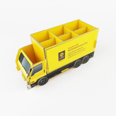 China Cool Cute Gift Unique Design Cardboard Office Display Box For Pen Pencil With Car Shape for sale