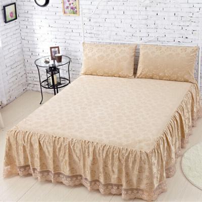 China Dyed Printing / Dye / Dispersion Printing / Wholesale Royal Heat Transfer Printing King Hotel Fitted Bed Skirt for sale