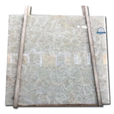 China High Quality Polished White Crystal Onyx Countertops Cristallo Quartzite For Sale for sale