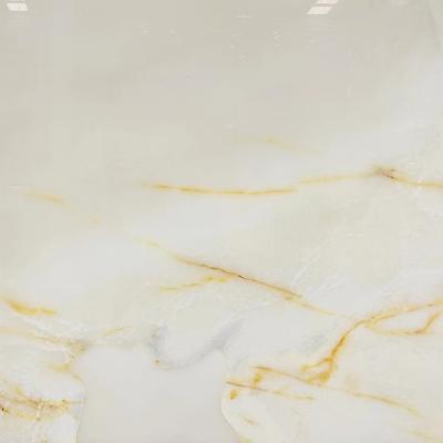 China Modern Product High Quality Polished Golden White Onyx For Hotel Decoration for sale