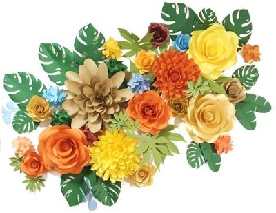 China As customer's request artificial paper flower backdrop for wedding decoration for sale