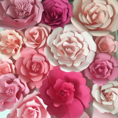 China Giant Florist Wedding Decoration Paper Flower Backdrop for sale