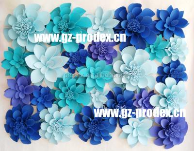 China Florist Giant Paper Flowers Paper Flower Wall For Wedding for sale