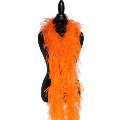 China Party Decoration Cheap Orange Ostrich Feather Boa for sale