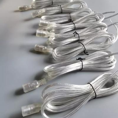 China Cutter 1.5m 2m 0.5mm Strip 20AWG Cable Acrylic Transparent Led Neon Connectors Wire With Power Adapter For Led Neon Signs for sale