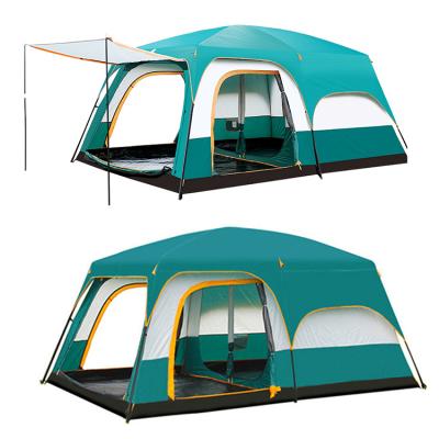 China Camouflage Game 5-8 Person/Field 4 Seasons Tent Two Rooms And A Living Outdoor Camping Tent Family Tent For Camping for sale