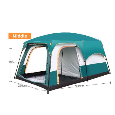 China Outdoor Automatic Camouflage / Field Play Tents Waterproof Camping Two Rooms And A Living Portable Camping Tent for sale