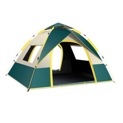 China Breathable Two Doors And Two Window Pop Up Tent 4 Person Outdoor Tent For Camping for sale