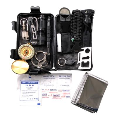 China Multifunctional Outdoor Emergency SOS 18 Survival Kit In 1Survival Tool Bag For Camping Hiking for sale