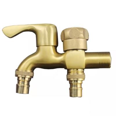 China Modern Wall Mount Gold Water Faucet For Washing Machine for sale