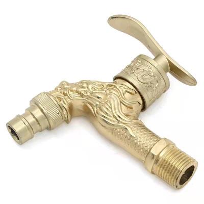 China Modern Gold Washing Machine Faucet Black Brass Wall Mount for sale