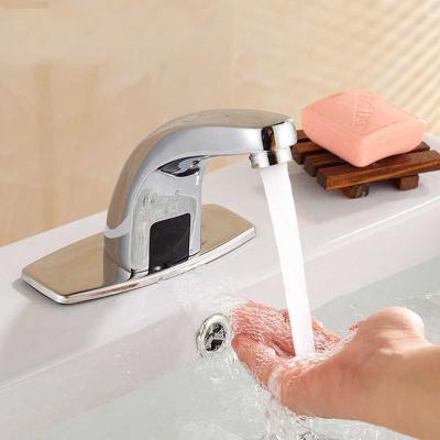 China Brass Metered Faucets Sensor Water Faucet Bathroom Sensor Basin Faucet Sensor for sale