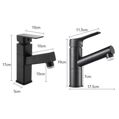 China Metered Faucets Pull Out Basin Faucet With Spray Gun Low Price for sale