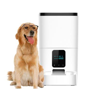 China ABS WIFI Automatic Pet Feeder 4L Automatic Plastic Double Bowl Single Bowl with Tuya APP for sale