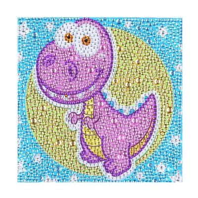 China Abstract Traditional Diamond Painting By Numbers Cartoon Dinosaur Diy Kids Festival Gift for sale