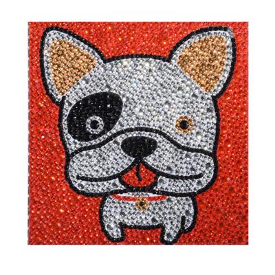 China 15*15cm Traditional Small Size Lovely Cartoon Dog Diy Kids Toys Crystal Diamond Painting By Numbers for sale