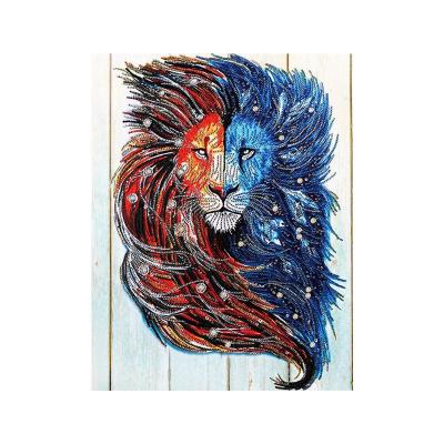 China DIY 40*50cm modern lion 5d diamond painting 5D crystal decorative diamond painting special shaped cross stitch for sale