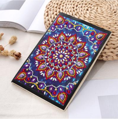 China New DIY Diamond Diary Business Traditional Hot Selling Handmade Drilling Notebook Creative Special-shaped Painting Notebook Many Designs for sale