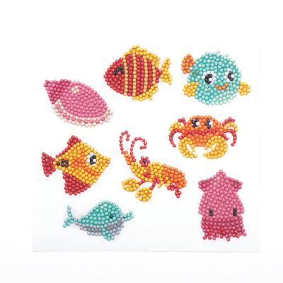 China New DIY Lovely Small Animal Stickers Decorative Diamond Sticker for Kids and Girls Fridge Mobile Phone Mirror Bag Notebook Stickers for sale