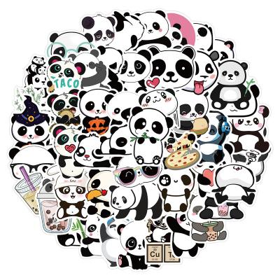 China Wholesale Customized 50 Cartoon Sticker Cartoon Panda Graffiti Personalized Waterproof PVC Stickers Decoration Decals For Motorcycle Luggage for sale