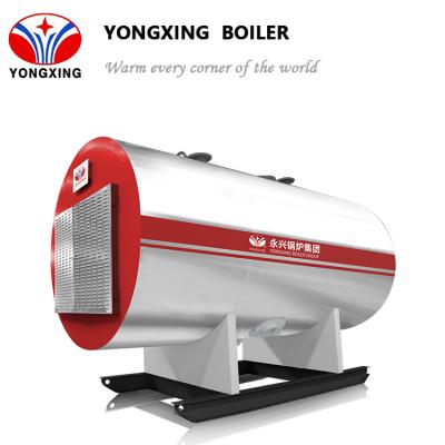 China VERTICAL Yongxing boiler 2000kg/h diesel oil nature fules double gas fired steam boiler / horizontal type boiler WNS price for sale