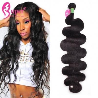 China Soft Smooth Real Human Mink Hair Extensions Virgin Weave Bundles Natural Black for sale