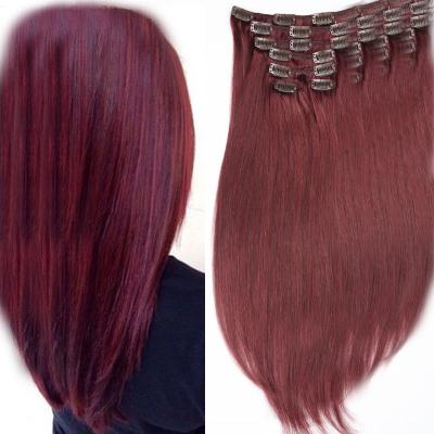 China Clip malasio africano del cabello humano de las extensiones 100 del pelo en vía láctea del pedazo del pelo en venta