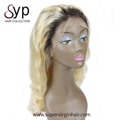 China Two Tone Full Lace Human Hair Wigs For White Women Ombre Hair Extensions for sale