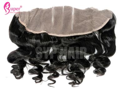 China orelha 13x4 às extensões peruanas do cabelo de Remy do fechamento frontal do laço da orelha nenhum Tangling à venda