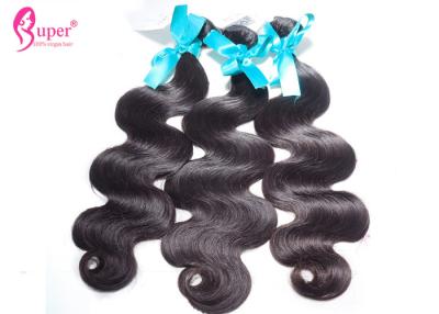 China Glossy Natural Black Peruvian Hair Bundles Peruvian Body Wave Closure No Synthetic for sale