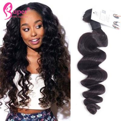 China Double Drawn Malaysian Human Mink Hair Extensions Real Full Cuticle Loose Wave for sale