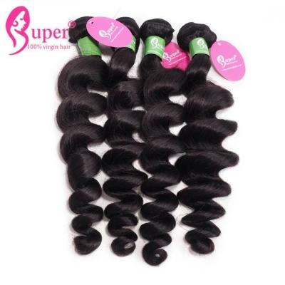 China Black Virgin Indian Remy Loose Wave Human Hair / Indian Weft Hair Extensions for sale