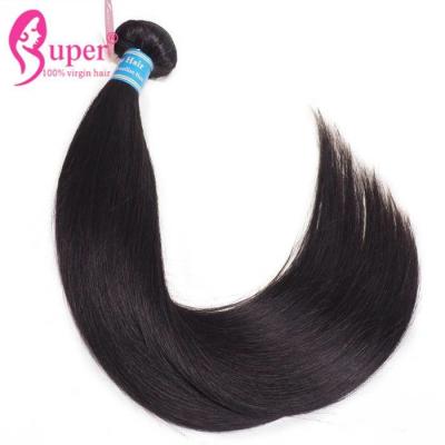 China Estilo de pelo recto brasileño dibujado doble de las extensiones del pelo de la Virgen de la trama 1 pedazo en venta