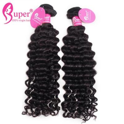 China Virgin Indian Remy Deep Curl Hair Weave Extensions 10 - 30 Inch 11A Grade UK for sale